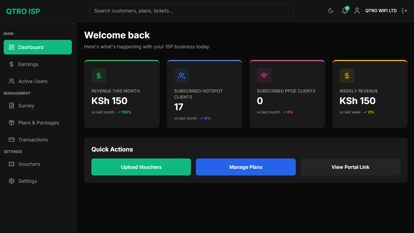 Qtro ISP Billing System